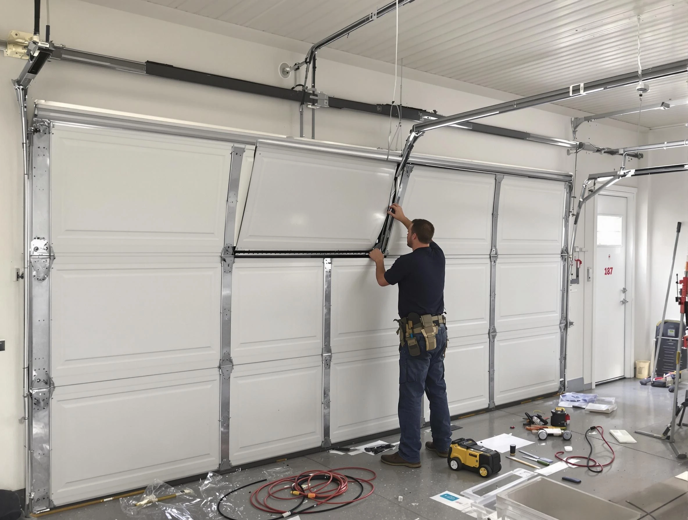 Garage Door Section Replacement in Peabody
